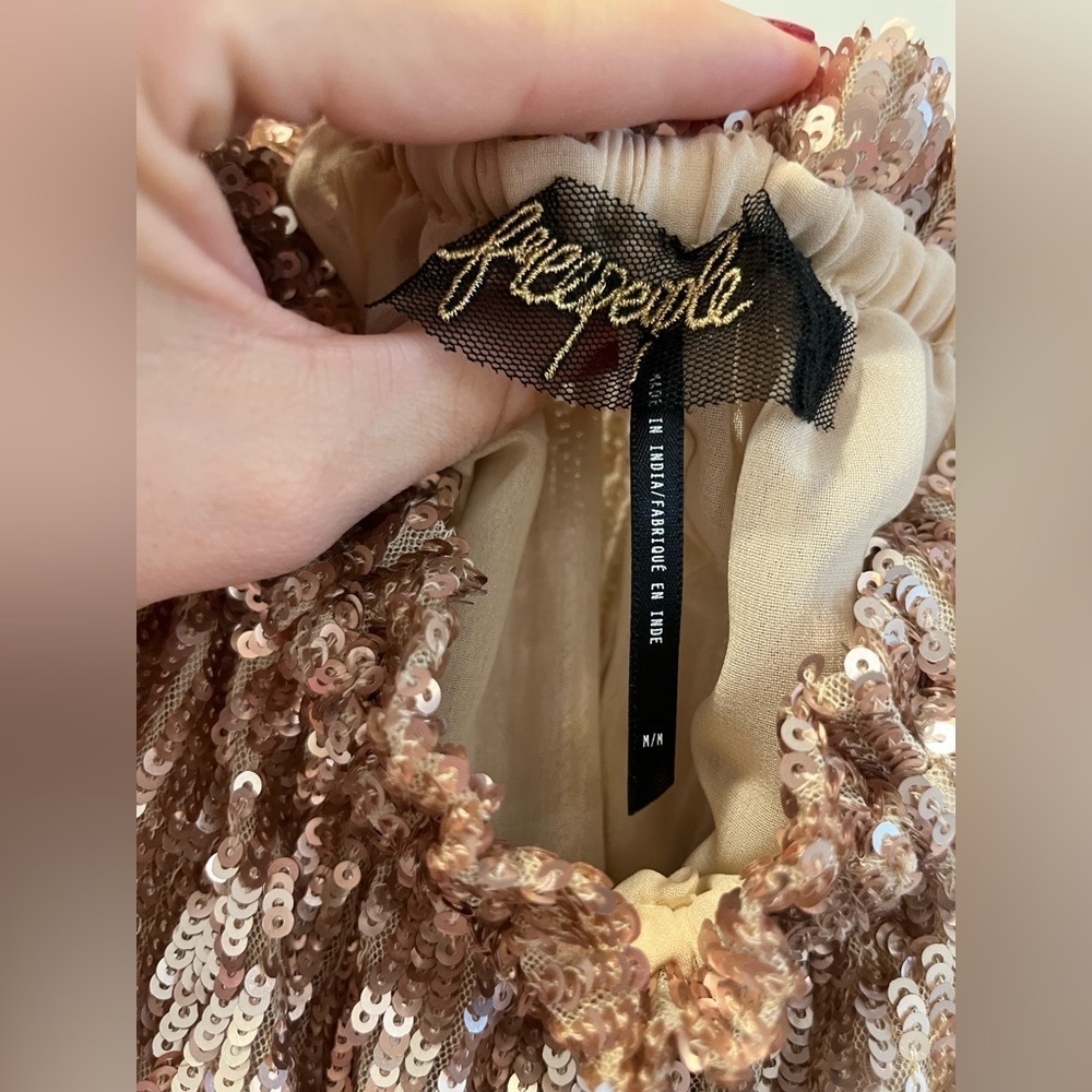 Free People Emilia Gold Sequin Romper - Picture 6 of 8
